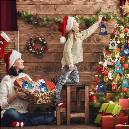 24 Adventskalender Jutesäckchen Weihnachten Geschenktüten 48