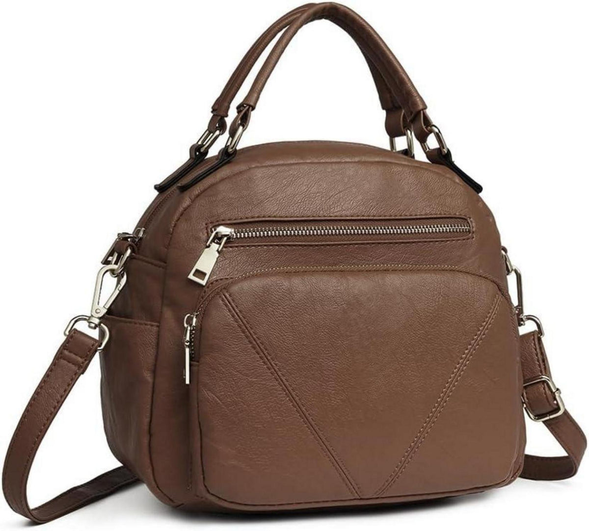 Crossbody Women's Fashion Handbag Bowler Style Top Handle Bag