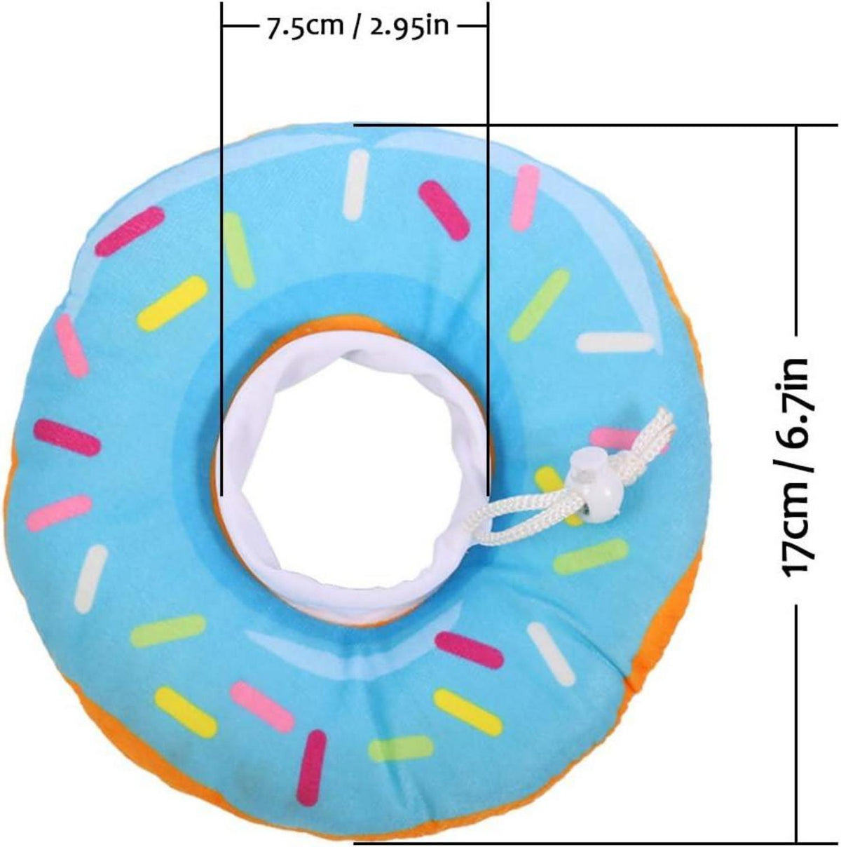 Katzen Halskrause Soft Weich Donut Blau Sicherheitskrause XS