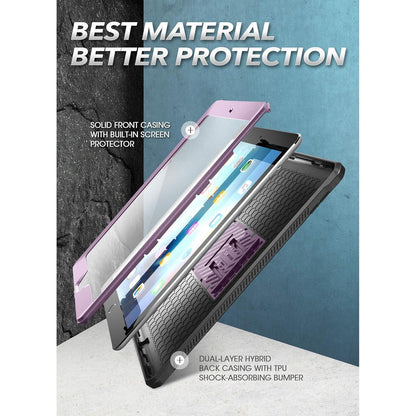 Schutzhülle für iPad 10.2 Zoll mit Ständer & Gürtelclip (Lila)