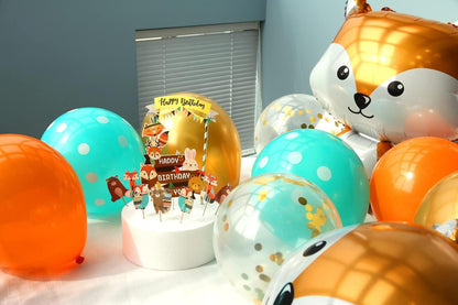 Regendeko Happy Birthday Fuchs Tiere Kindergeburtstag Party