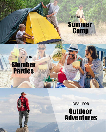Leichter Schlafsack für Erwachsene wasserfest Camping Wandern wärmer marineblau