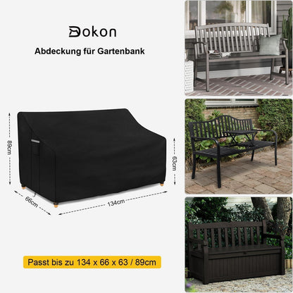 Schutzhülle für 2-Sitzer Gartenbank 134x66x63/89cm