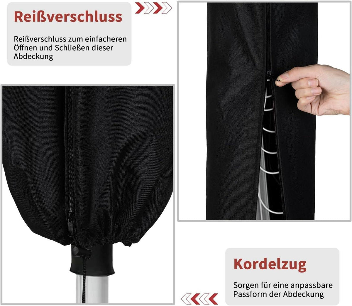 Dokon Wäschespinne Schutzhülle 165xØ16cm Wetterfest Winterfest Anti-UV Oxford-Gewebe