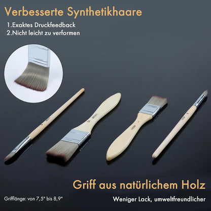 ARTIFY 24-teiliges Pinsel-Set mit Pinseltasche - für Acrylöl-Aquarell-Gouache