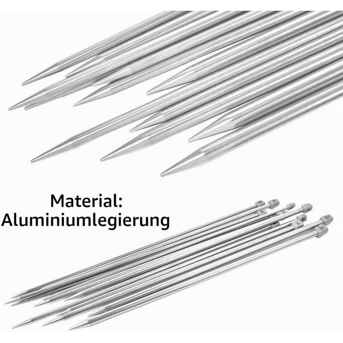 50-teiliges Stricknadel-Set aus Aluminiumlegierung für DIY Projekte