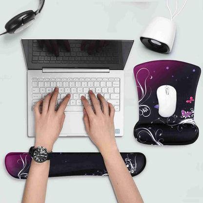 Ergonomisches Mauspad Handgelenkauflage Tastatur Set Rutschfeste Unterlage