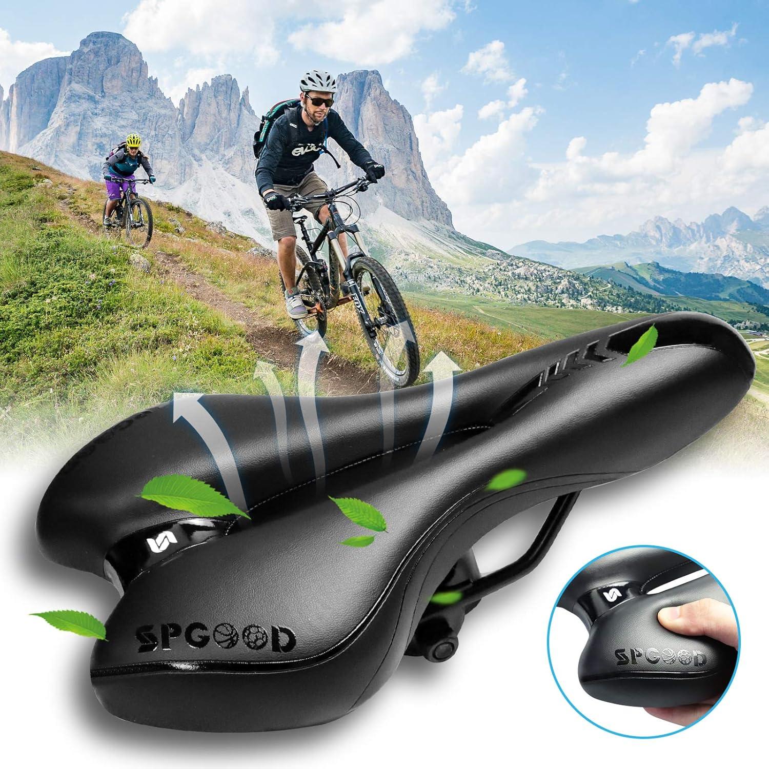 SPGOOD Fahrradsattel Gel Ergonomisch Wasserdicht 27 x 16cm
