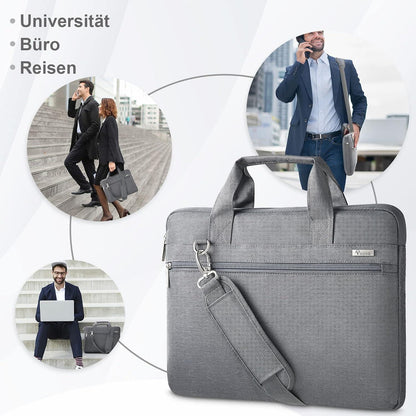 Voova Laptoptasche 14-16 Zoll Wasserdicht 360°Schutz Grau MacBook Dell ASUS HP