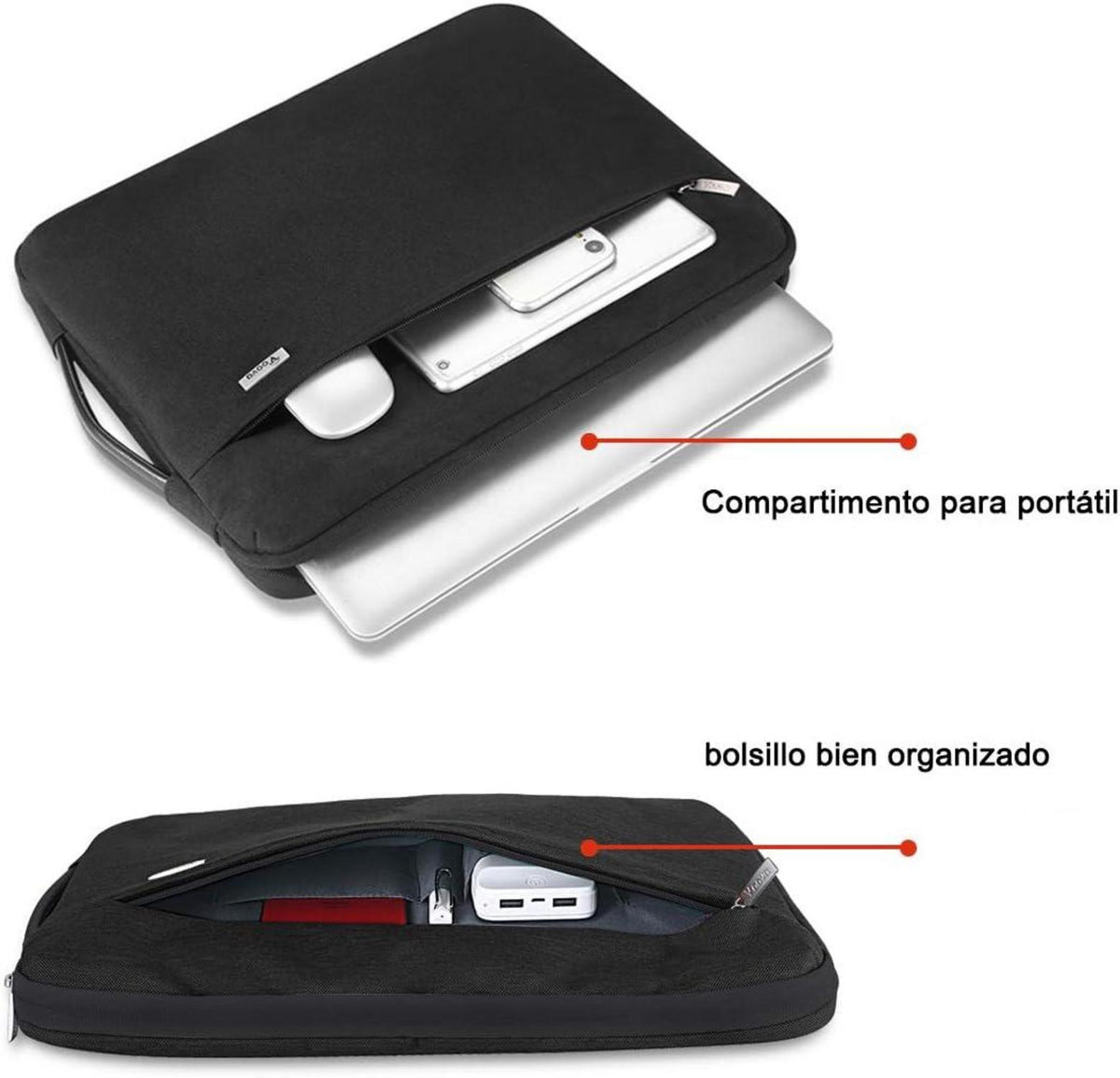 Voova Laptop Hülle 13 Zoll Laptoptasche Tablet Schwarz
