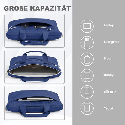 Voova Laptoptasche 360°Schutz 15-16 Zoll Wasserdicht Blau