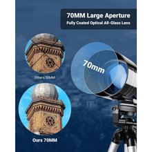 Teleskop Astronomie 70mm Vollständig Beschichtete Linse 3X
