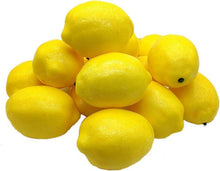 15 Stück Künstliche Gelbe Zitronen 10cm Deko Obst Küche