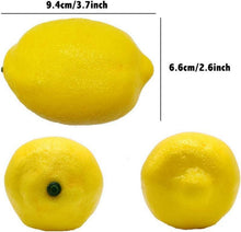 Künstliche Zitronen 15er Set 10cm Gelb Schaumstoff Obst