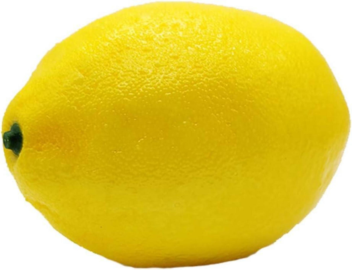 15 Stück Künstliche Gelbe Zitronen 10cm Deko Obst Küche