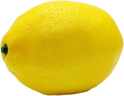 15 Stück Künstliche Gelbe Zitronen 10cm Deko Obst Küche