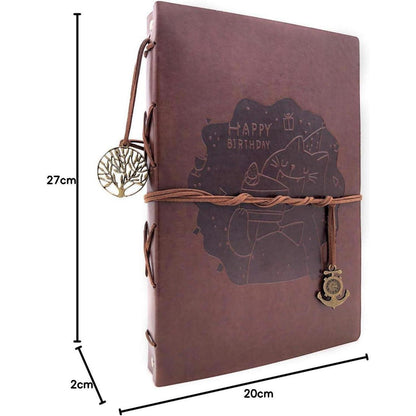 Selbstgestaltetes Fotoalbum mit 30 schwarzen Seiten & Kraftpapier