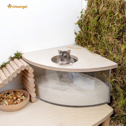 Niteangel Acryl Sandbadbox für Hamster und Mäuse