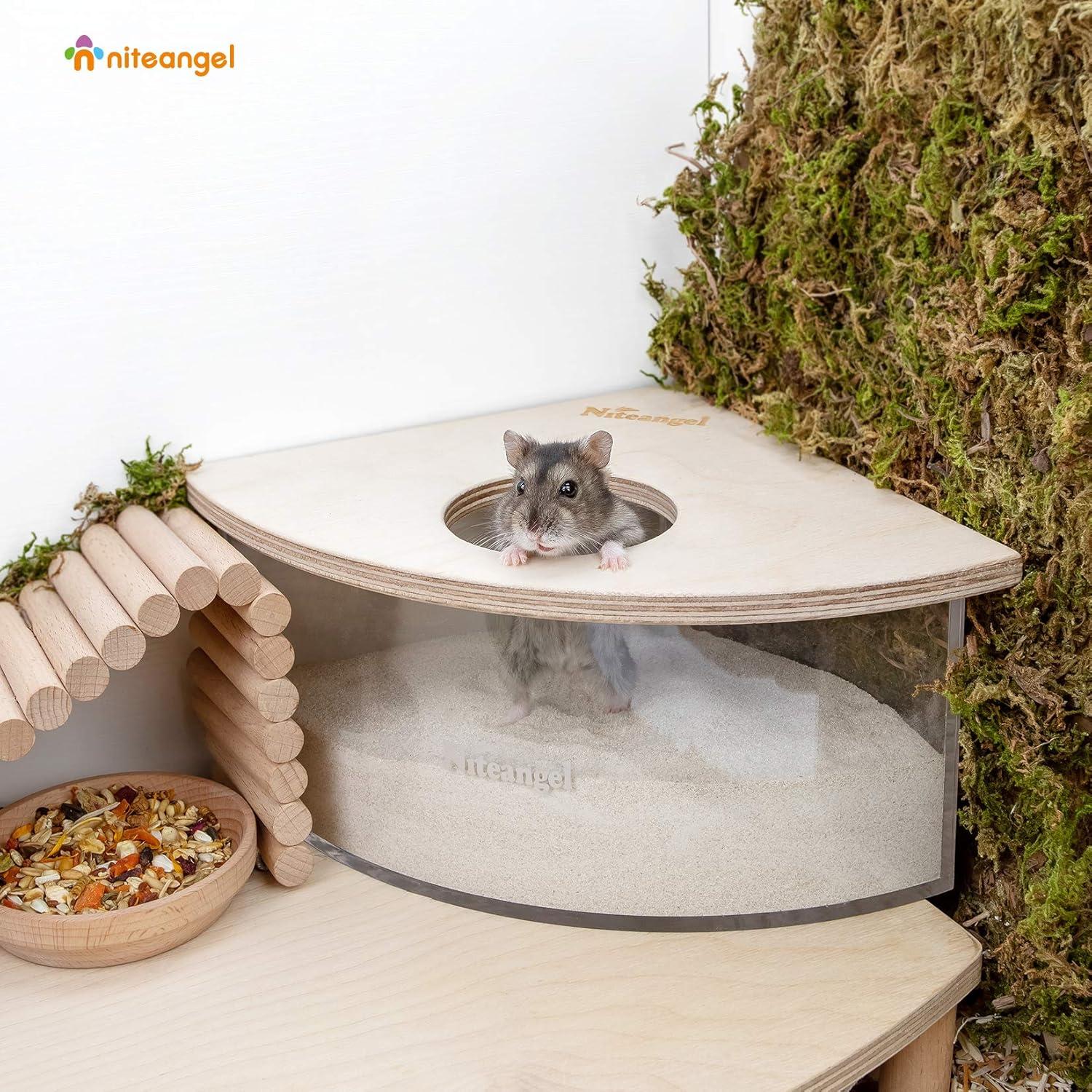 Niteangel Acryl Sandbadbox für Hamster und Mäuse
