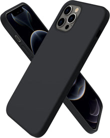 Schwarzes Silikon Case für iPhone 12 Pro 6,1 Zoll Magnetisch & Dünn
