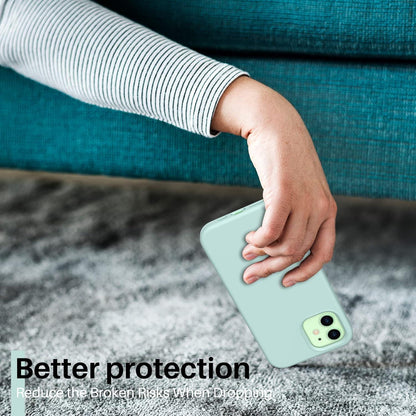 Silikon Hülle für iPhone 12 & 12 Pro 6,1 Minzgrün Stoßfest Hülle