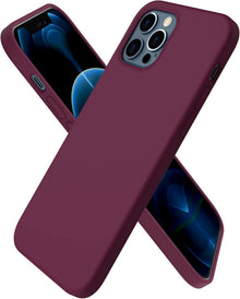 iPhone 12 Pro 6,1 Silikon Case Voller Schutz Weinrot