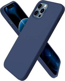Flüssige Silikonhülle iPhone 12 Pro/12 (2020) 6,1 Zoll Blau