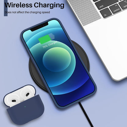 iPhone 12 Mini 5,4 Silikon Case Ultra Dünn Voller Flüssig Schutz Hülle