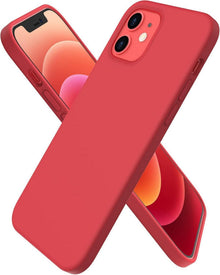 iPhone 12 Pro Silikon Case Hülle Flüssig Schutz 6,1 Zoll Rot