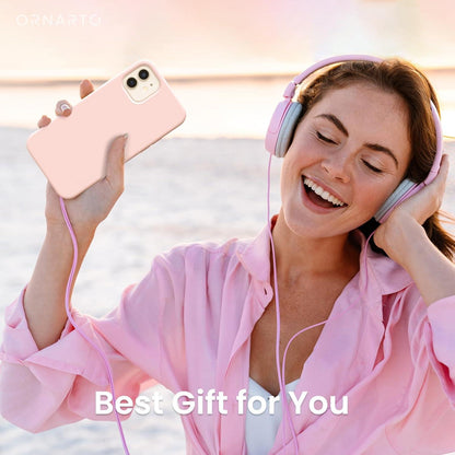 Silikon Case für iPhone 12 Pro 6,1 Zoll Rosa, Handyhülle Voller Schutz
