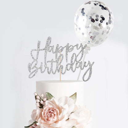 iZoeL Happy Birthday Geburtstagstorte Deko Set Rosegold