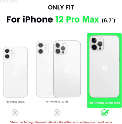 ORNARTO iPhone 12 Pro Max 6,7 Silikon Hülle Stoßfeste