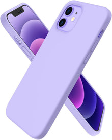 ORNARTO iPhone 12 Mini Silikon Case flüssig Handyhülle Lila 5,4 Zoll
