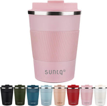 Isolierter Kaffeebecher Thermo Edelstahl Gummierte Manschette 380ml