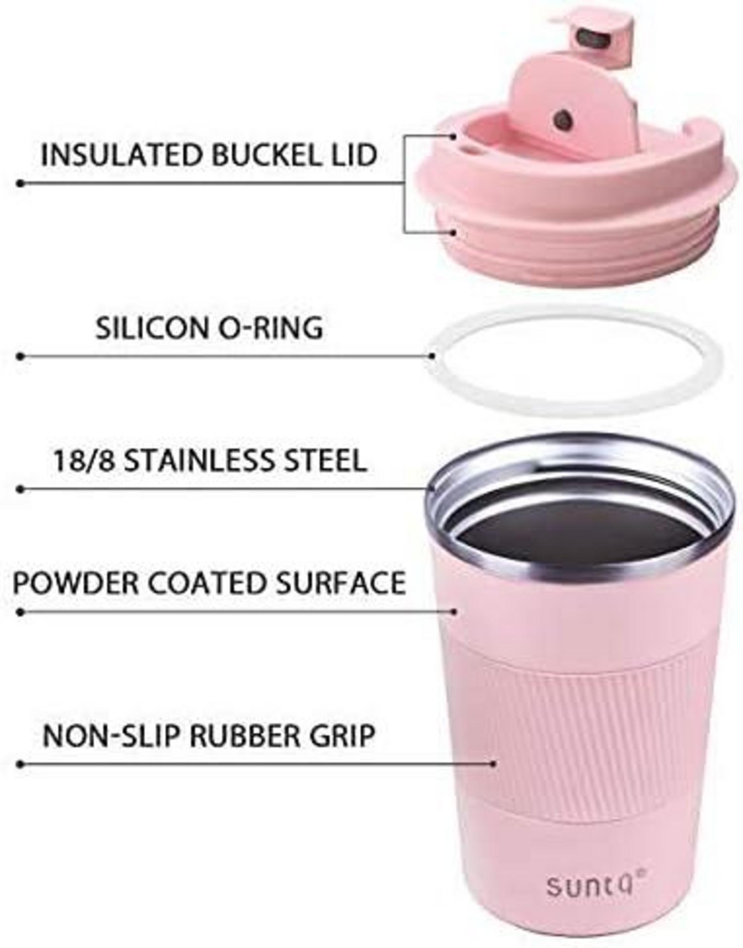 Isolierter Kaffeebecher Thermo Edelstahl Gummierte Manschette 380ml