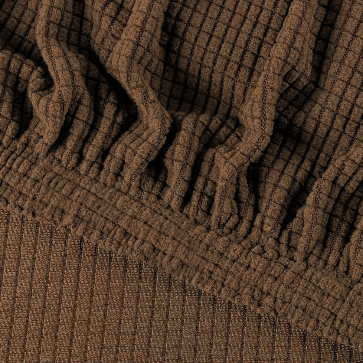 Ohrensesselüberzug 2-teilig Jacquard – Kaffee