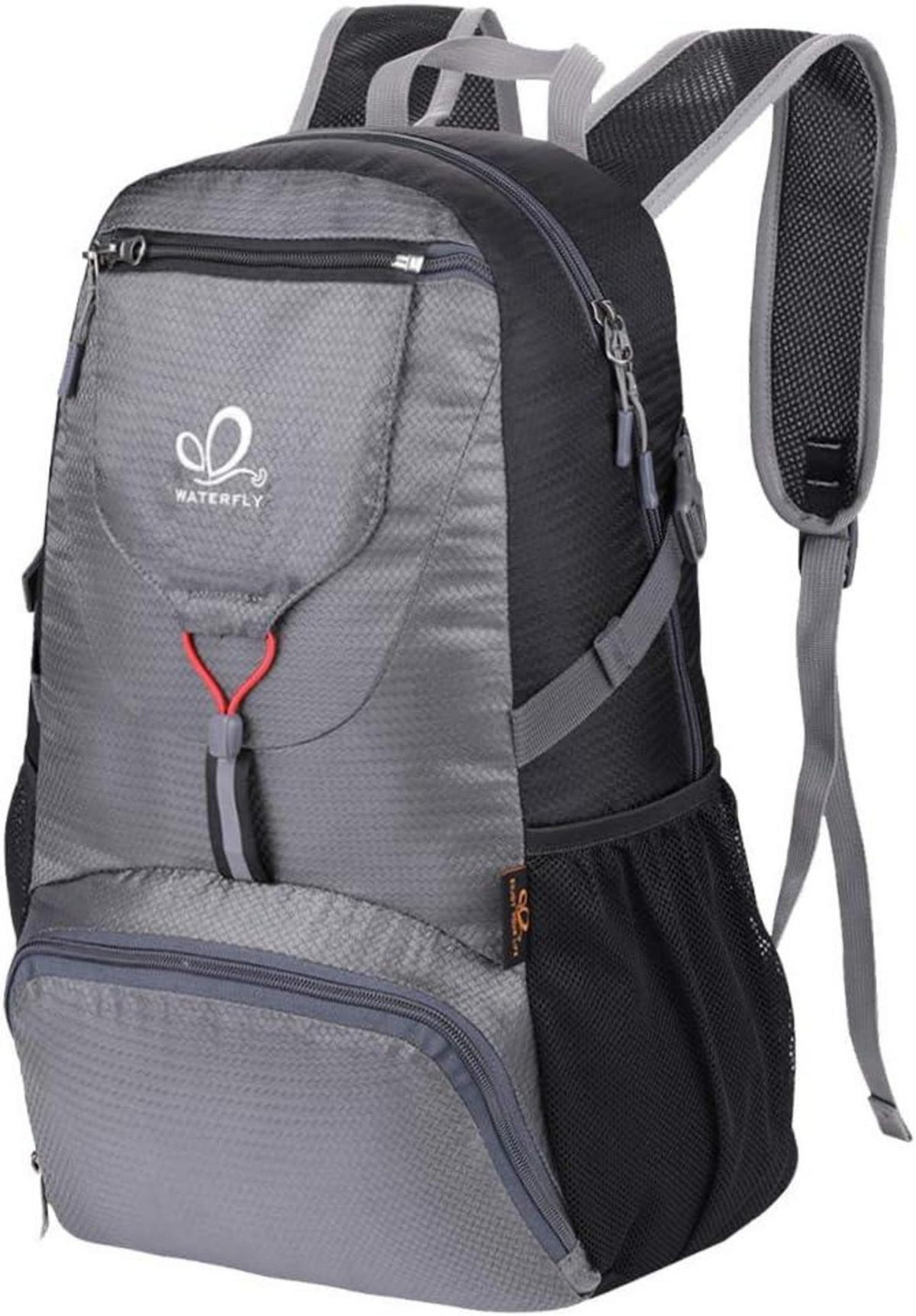 Ultraleichter Faltbarer Outdoor-Rucksack 20L Grau Mesh Damen Herren