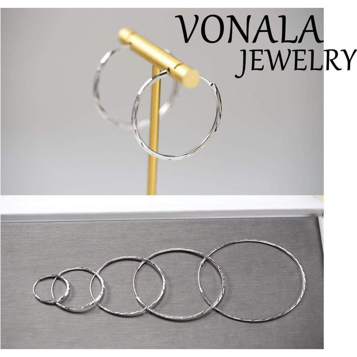 925 Sterling Silber Kreis Creolen 40mm für Damen