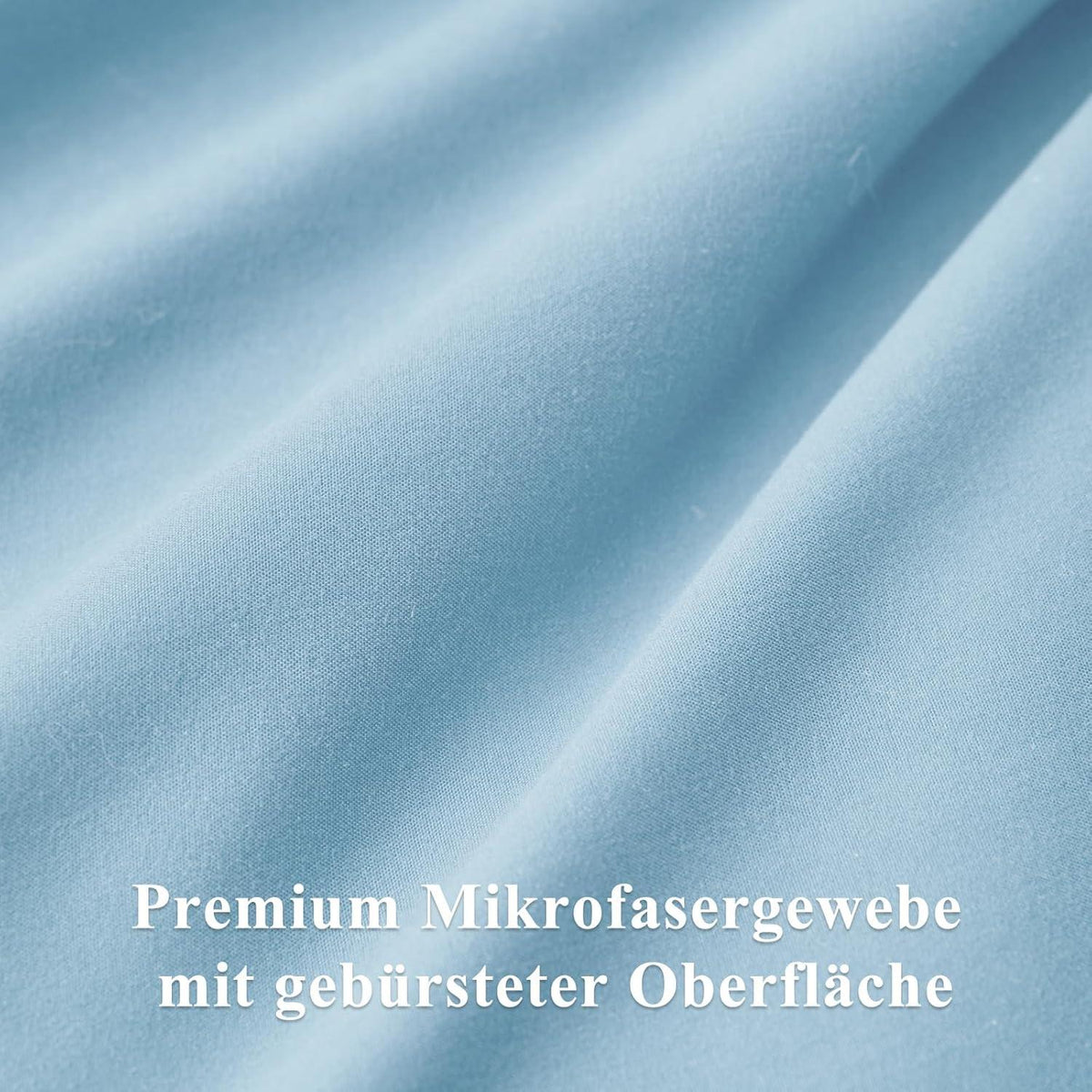 2er Set Kissenbezug 80x80 Hellblau Mikrofaser atmungsfähig