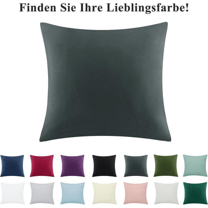 Kissenbezug 80x80 Anthrazit 2er Set Mikrofaser