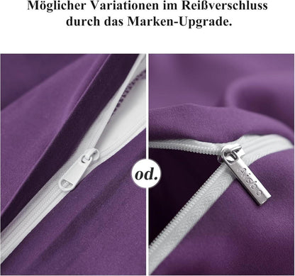 Aisbo Kissenbezug 40x80 in Lila aus Mikrofaser 2er-Pack