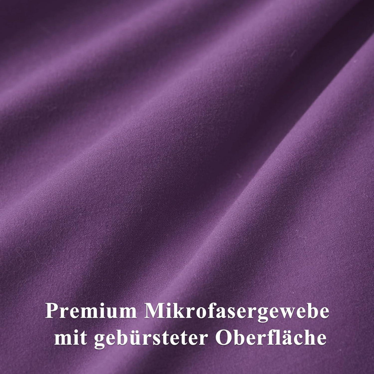 2er Set lila Kissenbezug 80x80, Mikrofaser, Reißverschluss, weich & atmungsaktiv