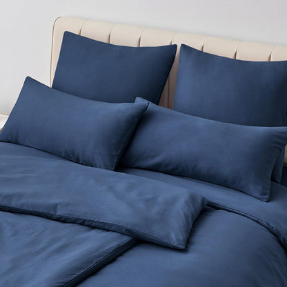 Weicher Blauer Kissenbezug 2er Set Mikrofaser 40x80cm mit