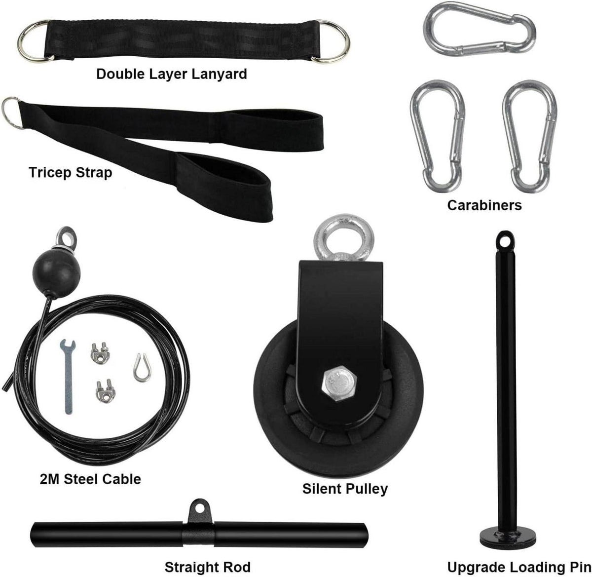 Professionelles Latzug und Kabelzug Set Fitnessgerät Trainer mit