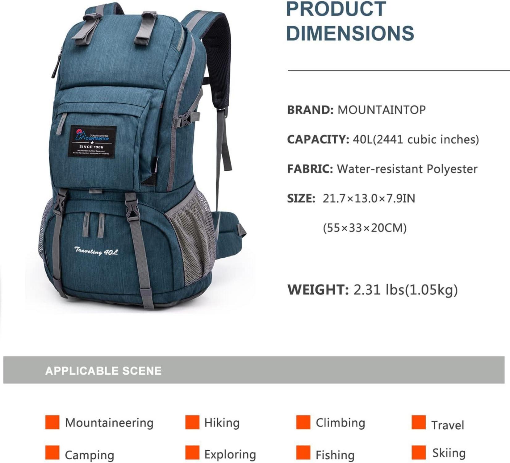 Wanderrucksack 40L Herren Damen Trekkingrucksack Outdoor