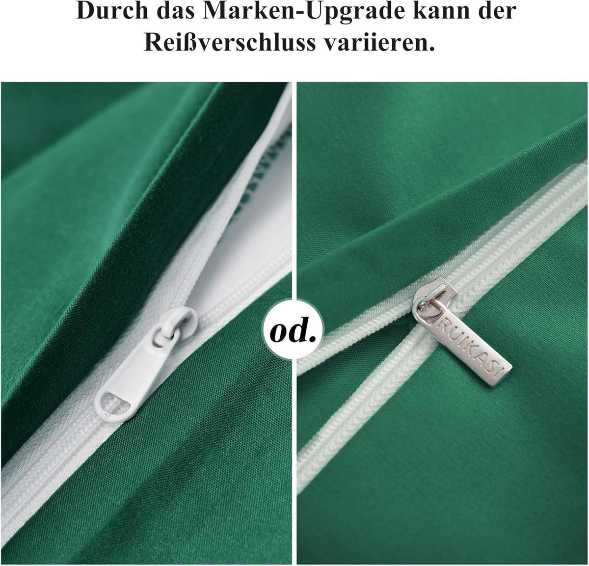 Bettwäsche 200x200 Grün 3teilig Set Kissenbezüge Mikrofaser