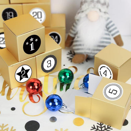 Adventskalender zum Befüllen, Weihnachten DIY Bastelset, 24