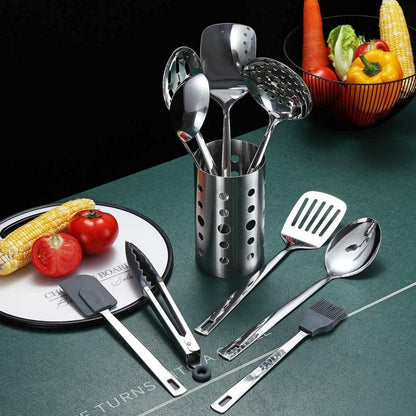 Edelstahl Küchenutensilien Set 13-teilig, spülmaschinenfest, hitzebeständig