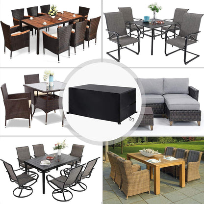 Gartenmöbel Abdeckung 125x125x74cm wasserdicht UV Schutz Schwarz