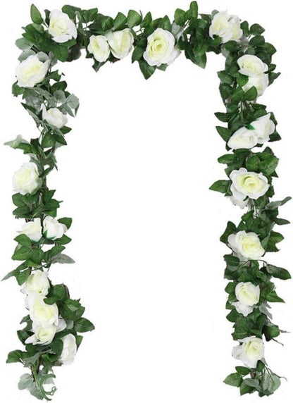 Künstliche Blumengirlanden Rosen Rebe Wanddekoration Hochzeit